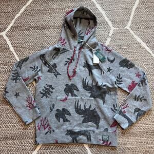 POLO COUNTRY RALPH LAUREN BRUSHED FLEECE PRINTED GRAPHIC HOODIE. NEW WITH TAGS.M